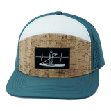 Paddle Board - 7 Panel - Cork - Dark Teal / White (Unisex)