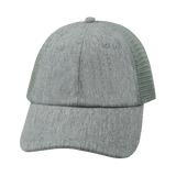 Blank - 6 Panel - Unstructured - Relaxed Fit - Gray Hemp / Gray (Unisex) - Soft Trucker Mesh