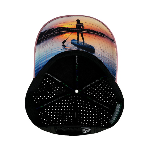 Paddle Board - 6 Panel - Shallow Fit - Pony Tail - Lavender / Black (Unisex)