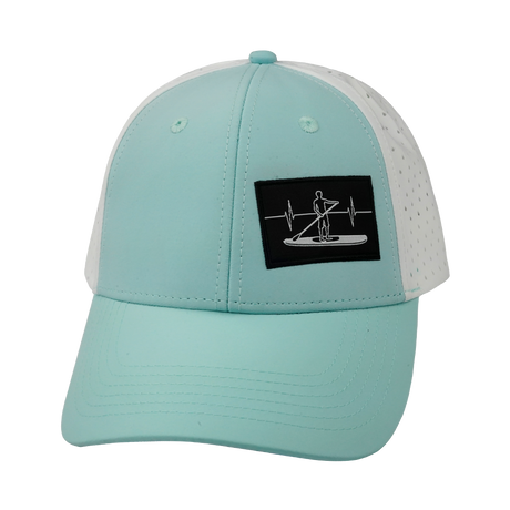 Paddle Board - 6 Panel - Shallow Fit - Pony Tail - Mint / White (Unisex)