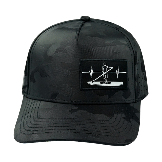 Paddle Board - 5 Panel - Structured - Black Camo (Unisex)