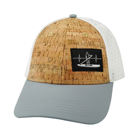 Paddle Board - 6 Panel - Shallow Fit - Pony Tail - Cork - Gray / White (Unisex)