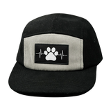 Dog - 5 Panel - Unstructured - Corduroy - Black / Gray (Unisex)