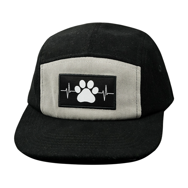 Dog - 5 Panel - Unstructured - Corduroy - Black / Gray (Unisex)