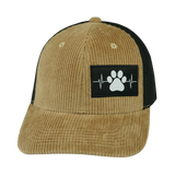 Dog - 6 Panel - Corduroy - Tan / Black (Unisex)