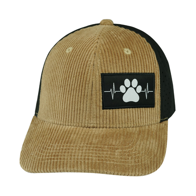 Dog - 6 Panel - Corduroy - Tan / Black (Unisex)