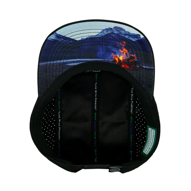 Camping - 5 Panel - Sporty - Unstructured - Black / Green Camo (Unisex)