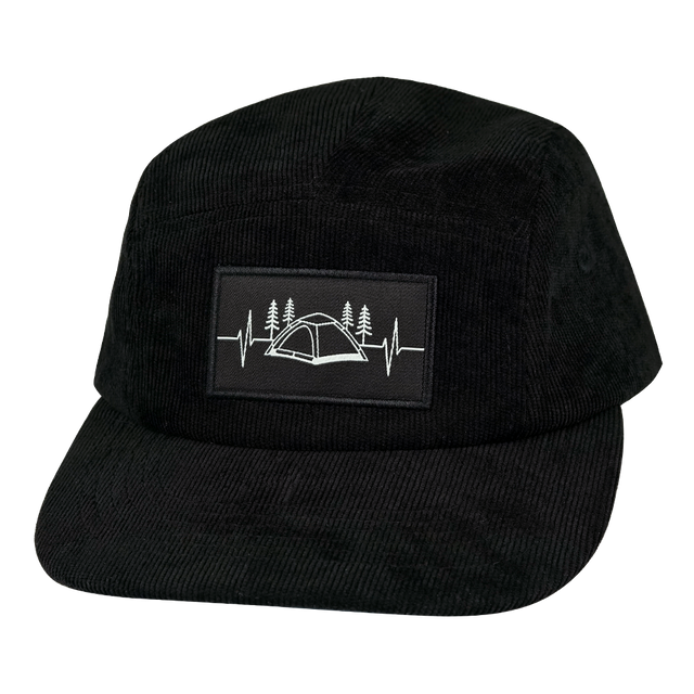 Camping - 5 Panel - Unstructured - Corduroy - Black (Unisex)