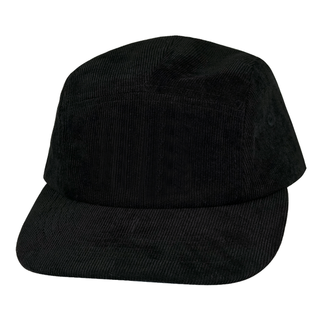 Blank - 5 Panel - Unstructured - Corduroy - Black (Unisex)