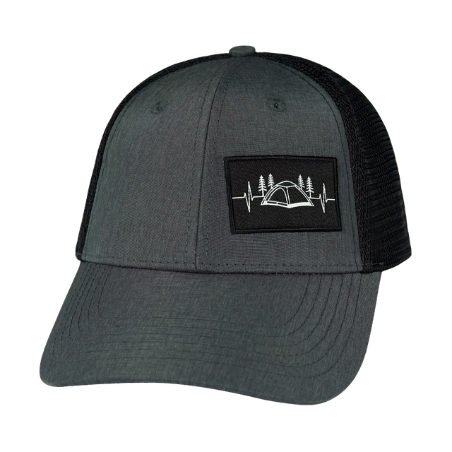 Camping - 6 Panel - Shallow Fit - Slate Gray / Black (Unisex)