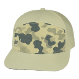 Blank - 7 Panel - Cream / Soft Cream Camo (Unisex - Laser Mesh