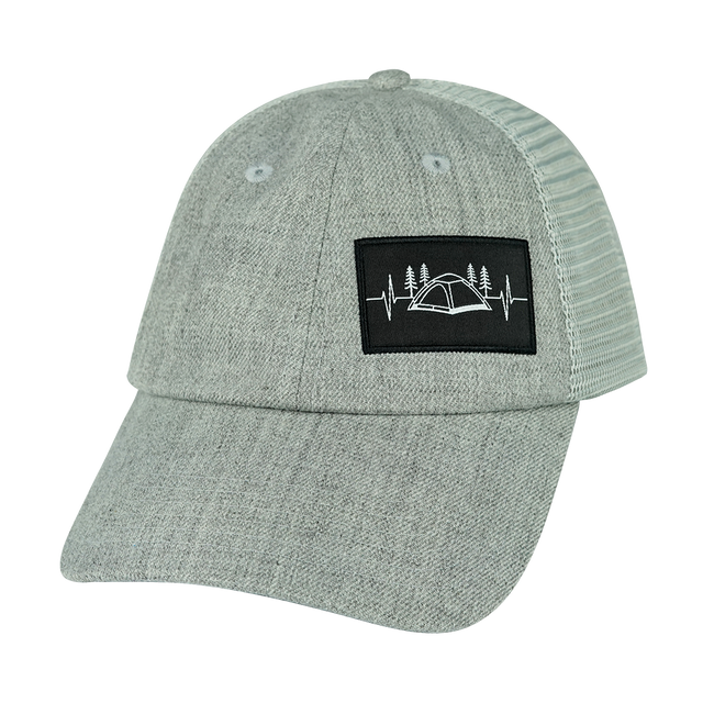 Camping - 6 Panel - Shallow Fit - Unstructured - Heather Gray / Gray (Unisex)