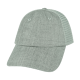 Blank - 6 Panel - Shallow Fit - Unstructured - Heather Gray / Gray (Unisex) - Soft Trucker Mesh
