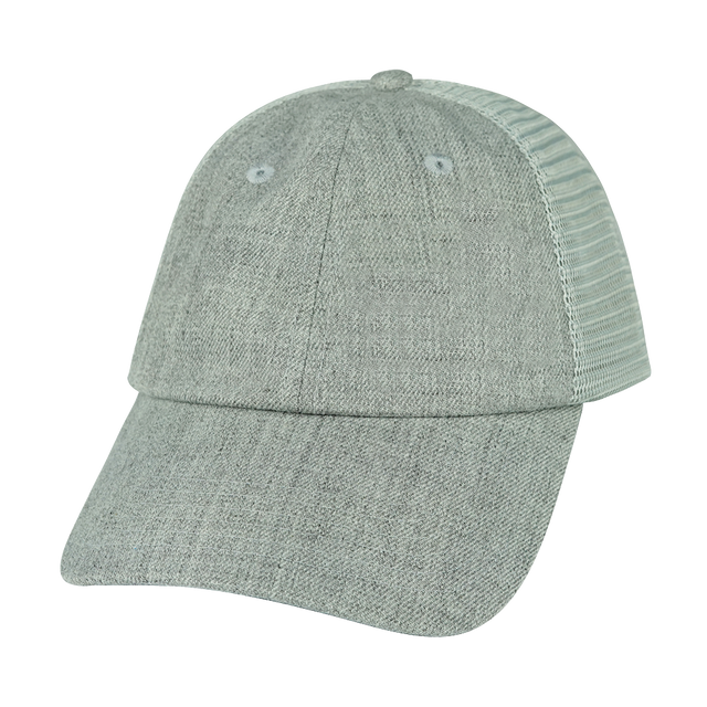 Blank - 6 Panel - Shallow Fit - Unstructured - Heather Gray / Gray (Unisex)