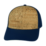Blank - 6 Panel - Cork - Navy (Unisex) - Laser Mesh