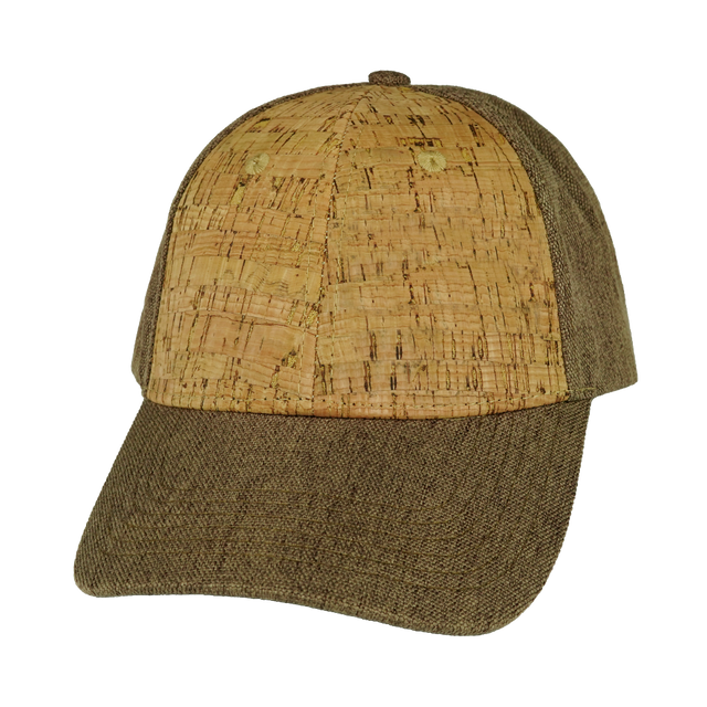 Blank - 6 Panel - Shallow Fit - Cork - Light Brown Hemp (Unisex)