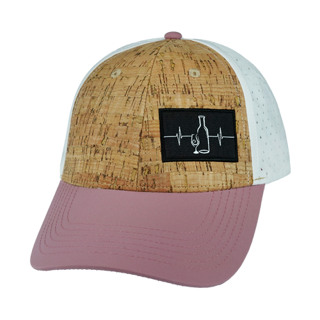 Wine - 6 Panel - Shallow Fit - Pony Tail - Cork - Lavender / White (Unisex)