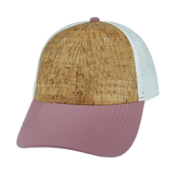 Blank - 6 Panel - Shallow Fit - Pony Tail - Cork - Lavender / White (Unisex)