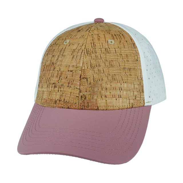 Blank - 6 Panel - Shallow Fit - Pony Tail - Cork - Lavender / White (Unisex)