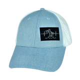 Beach - 6 Panel - Shallow Fit - Pony Tail - Light Blue / White (Unisex)