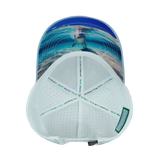 Beach - 6 Panel - Shallow Fit - Pony Tail - Light Blue / White (Unisex)