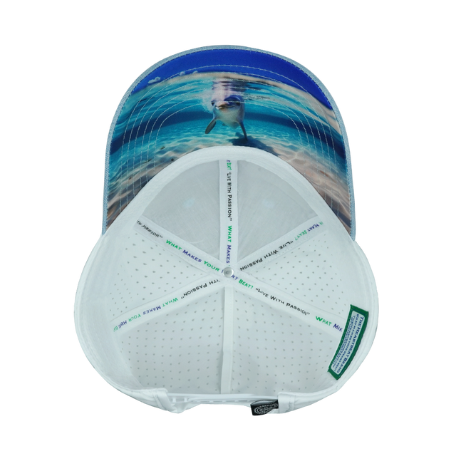 Beach - 6 Panel - Shallow Fit - Pony Tail - Light Blue / White (Unisex)