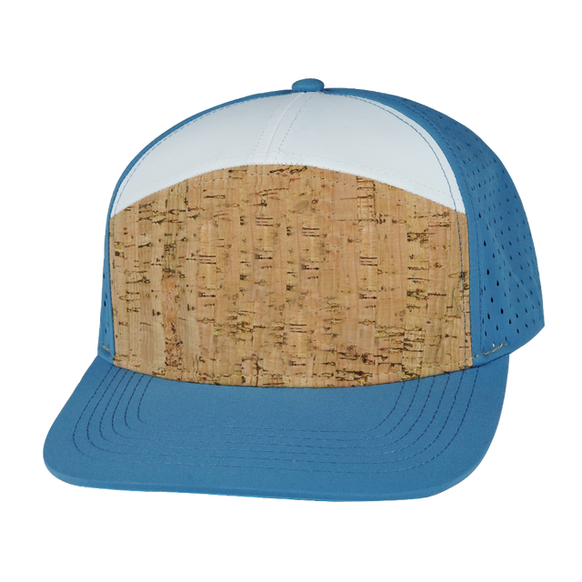 Blank - 7 Panel - Cork - Blue / White (Unisex)