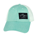 Beach - 6 Panel - Shallow Fit - Pony Tail - Teal / White (Unisex)