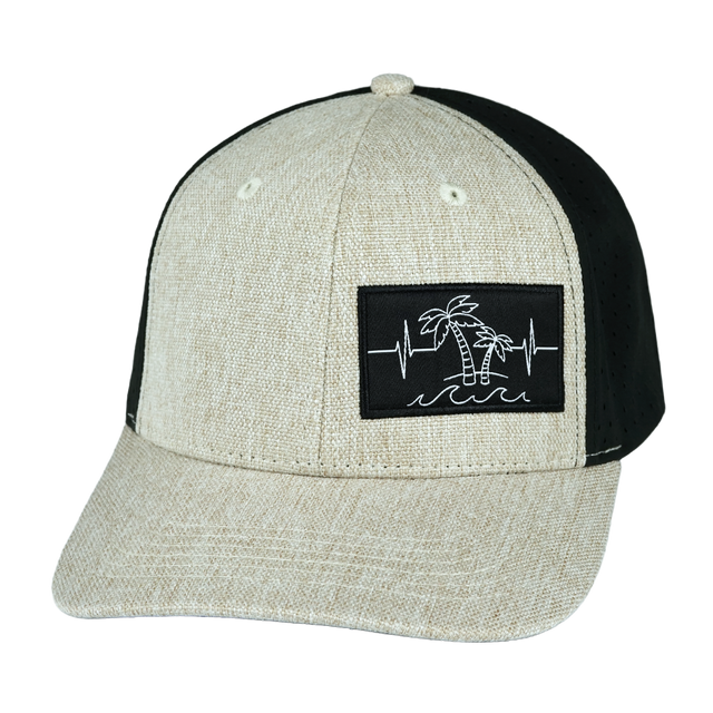 Beach - 6 Panel - Cream Hemp / Black (Unisex)