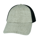 Blank - 6 Panel - Unstructured - Gray Tan Hemp / Black (Unisex)
