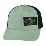 Beach - 6 Panel - Sage Green / Black (Unisex)