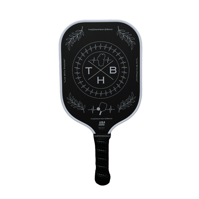 Pickleball Paddle - Heartbeat PRO SLIM - White / Black
