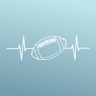 Football Sticker — Vinyl, White