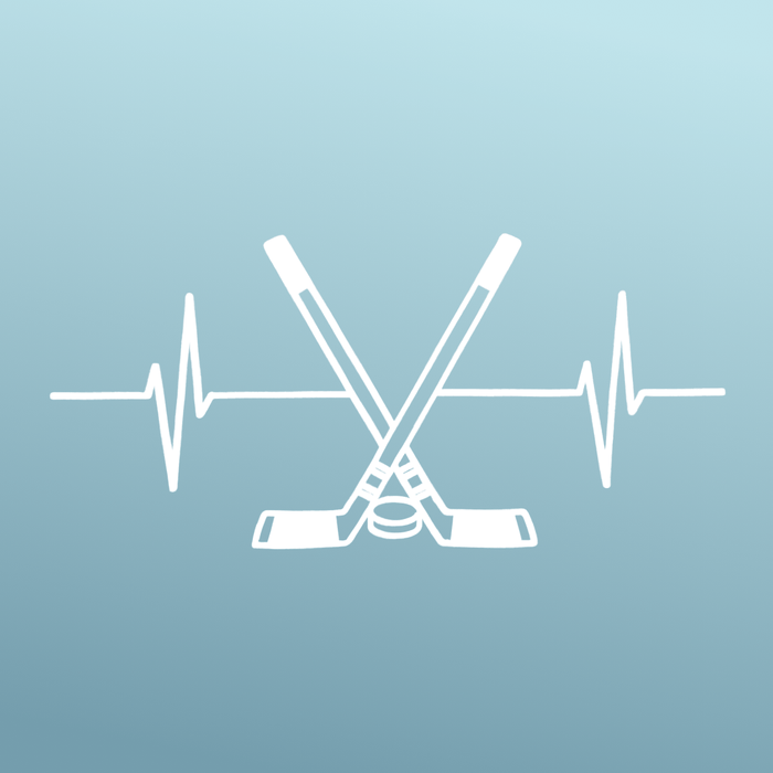Hockey - Sticker - Vinyl - White