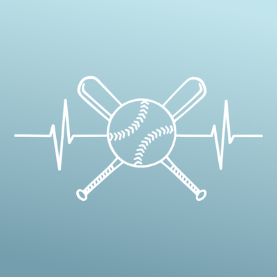 Baseball Sticker — Vinyl, White