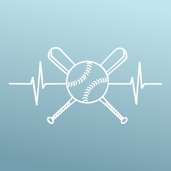 Baseball Sticker — Vinyl, White