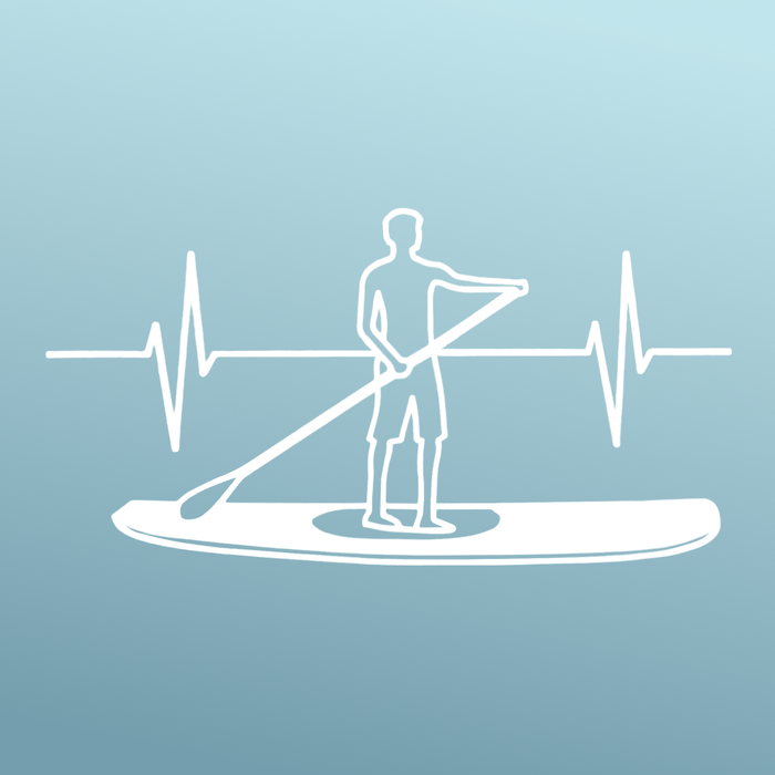 Paddleboarding - Sticker - Vinyl - White