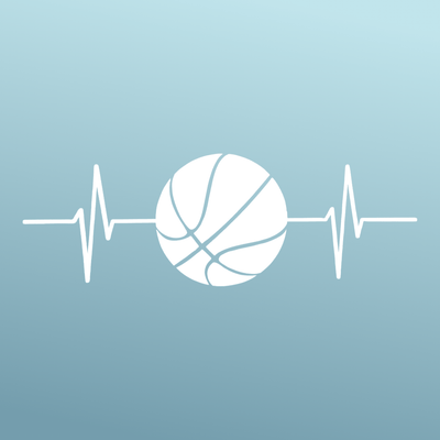 Basketball Sticker — Vinyl, White