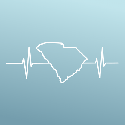 South Carolina Sticker — Vinyl, White