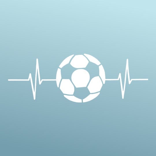 Soccer - Sticker - Vinyl - White