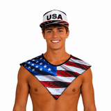 American Flag Sun Shoulder Protection - Cooling Shall