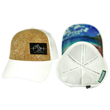 Beach - 6 Panel - Shallow Fit - Pony Tail - Cork - White (Unisex)