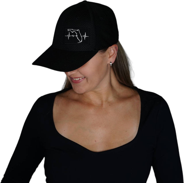 Florida - 6 Panel - AirMesh - Athletic Fit - Black (Unisex)