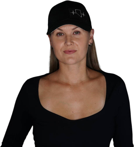 Nevada - 6 Panel - AirMesh - Athletic Fit - Black (Unisex)