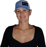 Hawaii - 6 Panel - Shallow Fit - Pony Tail - Light Blue / White (Unisex)