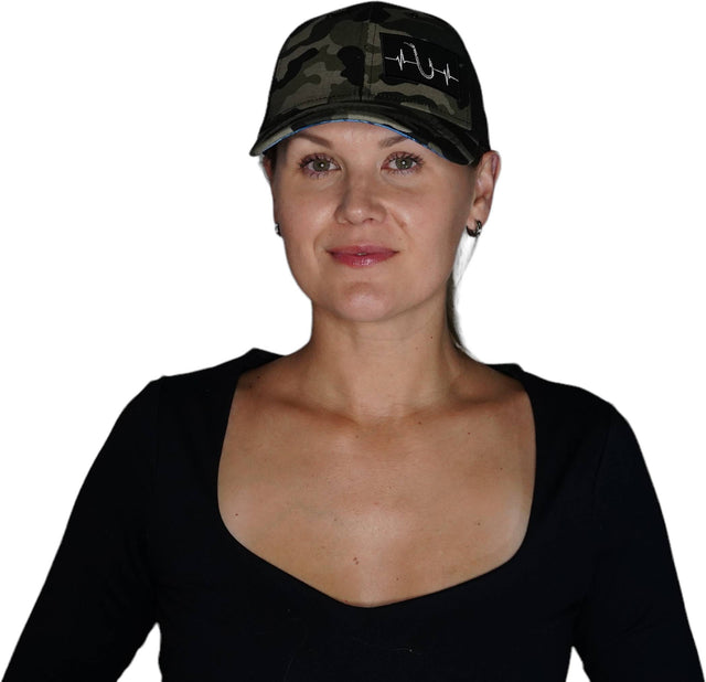 Fishing - 6 Panel - Shallow Fit - Pony Tail - Light Camo / Black (Unisex)