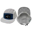 Pickleball hat, 5 panel hat, Strapback, Gray, Navy, White, Mens Hat, Womens Hat, Main Picture