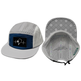 Pickleball hat, 5 panel hat, Strapback, Gray, Navy, White, Mens Hat, Womens Hat, Main Picture