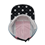 Pickleball Hat, 5 Panel Hat, Strapback, Black, White, Pink, Light Blue, Mens Hat, Womens Hat, Underbill Picture