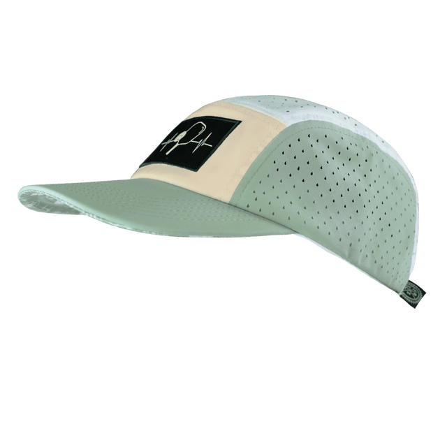 Pickleball Hat, 5 Panel Hat, Strapback, Sage, Cream, White, Mens Hat, Womens Hat, Side Picture